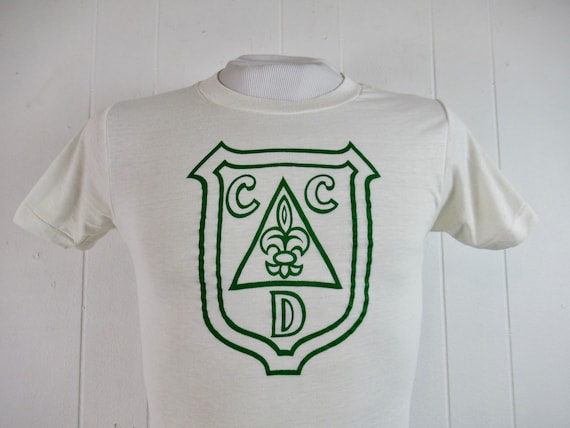 Vintage t shirt, 1960s t shirt, CCD t shirt, fleur