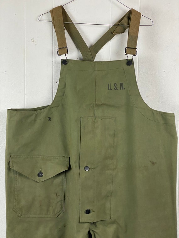 Vintage overalls, size XL, U.S.N. overalls, USN s… - image 3