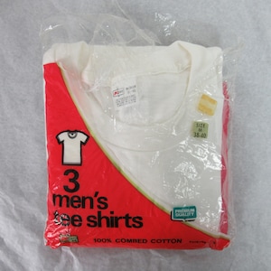 3 t shirts, 1970s t shirts, plain t shirt, Kmart t shirt, white t shirt, plain t shirt, set of 3, vintage clothing, size medium, NOS