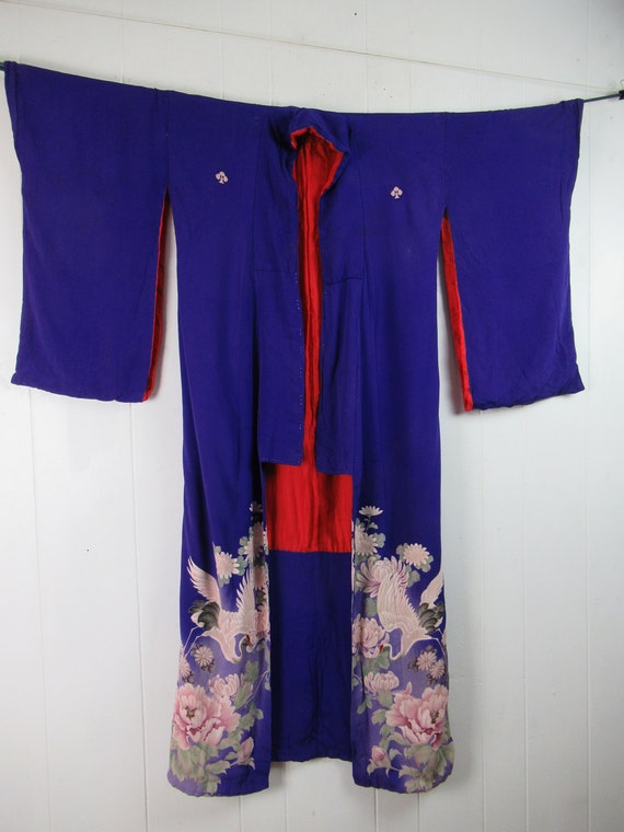 Vintage kimono, silk kimono, vintage robe, Asian … - image 3