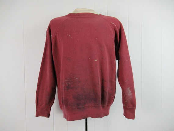 Vintage sweatshirt, light Burgundy, painter's swe… - image 1