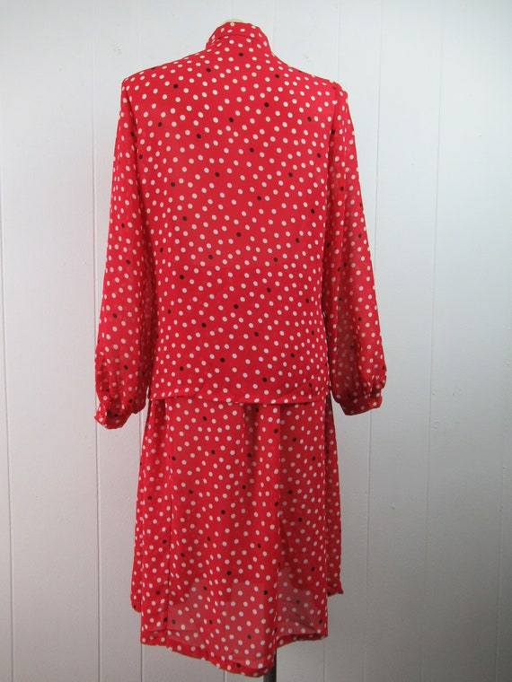 Vintage outfit, polka dot skirt suit, skirt and b… - image 5