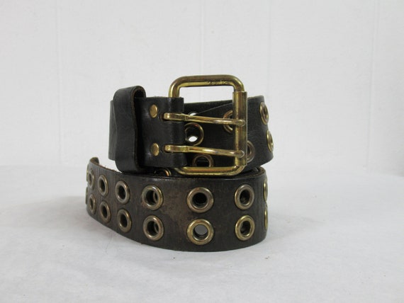 Vintage belt, leather belt, motorcycle belt, 1970s