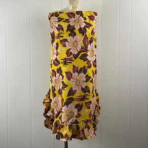 Vintage dress, size medium, 1960s dress, Tiki dress, floral dress, mod dress, flower dress, Hawaiian dress, cotton dress, vintage clothing