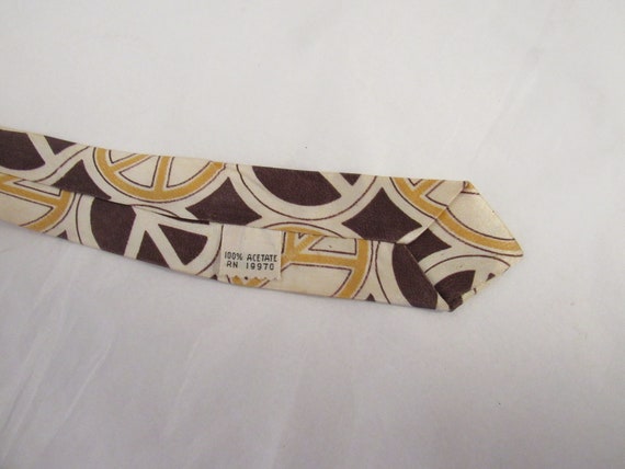 Vintage necktie, vintage tie, peace signs, 1960s … - image 3