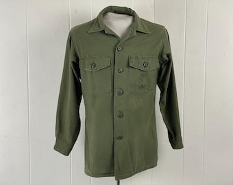 True Vintage Military USMC 70's OG-107 Fatigue Button up Shirt