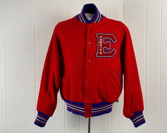 Vintage Harley Davidson jacket, size medium, 1950s jacket, letterman jacket, stadium jacket, varsity jacket, school jacket, vintage clothing