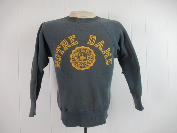 Vintage sweatshirt, Notre Dame sweatshirt, 1950s … - image 1