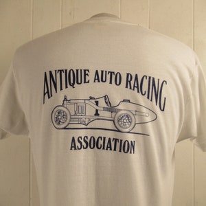Vintage t shirt, auto racing t shirt, Antique auto Racing Association, vintage clothing, size XL