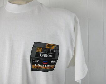Vintage t-shirt, jaren '90 t-shirt, AC Delco t-shirt, batterij t-shirt, automotive t-shirt, vintage kleding, maat XL, NOS
