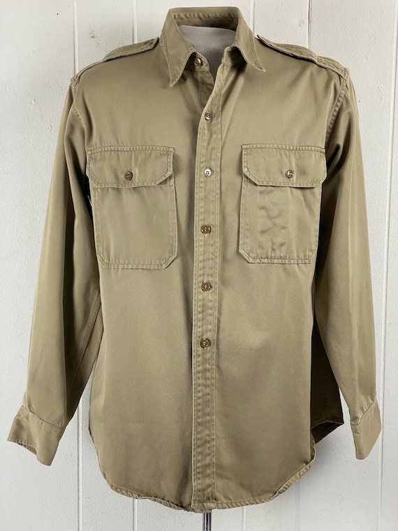 Camisa vintage, tamanho médio, camisa dos anos 1940, camisa do