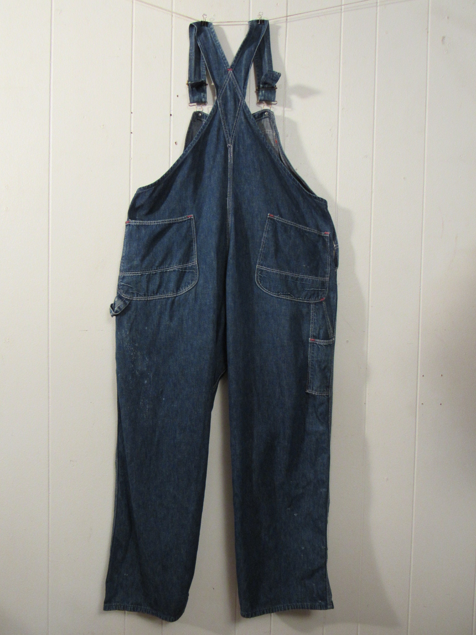 Vintage Overalls, Denim Overalls, 1950s Denim Overalls, Powr House