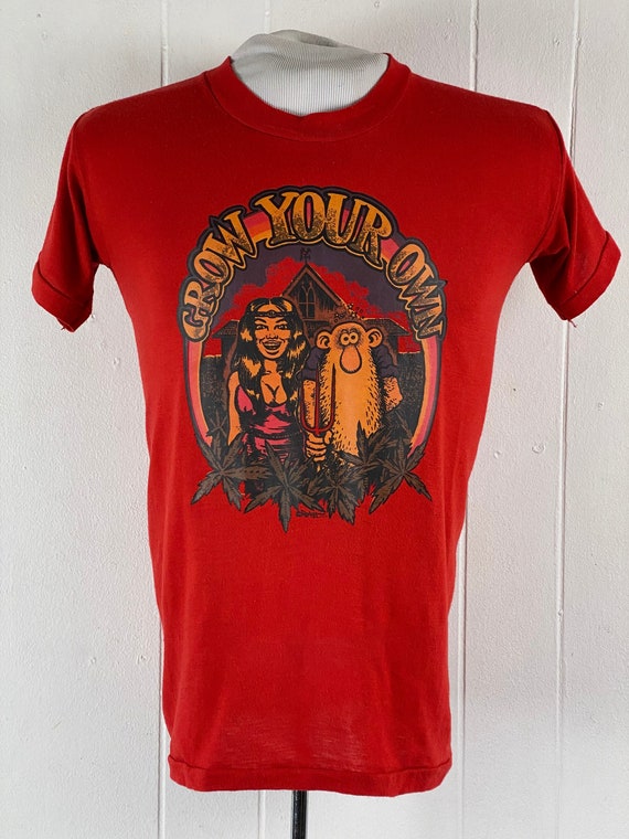 Vintage t shirt, size medium, 1970s t shirt, Mari… - image 1