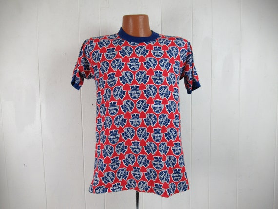 VINTAGE T SHIRT, beer t shirt, Pabst Blue Ribbon t