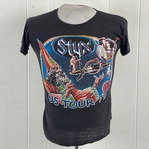 Vintage Styx t shirt, size small, 1970s t shirt, concert t shirt, Styx U. S. Tour 79, Rock band t shirt, tour t shirt, vintage clothing
