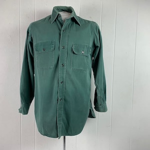 Vintage shirt, 1950s shirt, vintage workwear, cotton shirt, vintage work shirt, vintage workwear, vintage clothing, size small