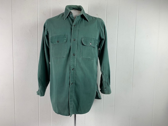Vintage Shirt, 1950s Shirt, Vintage Workwear, Cotton Shirt