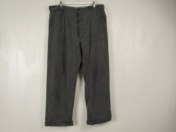 Vintage work pants, 1930s pants, Pepperell Battle… - image 1