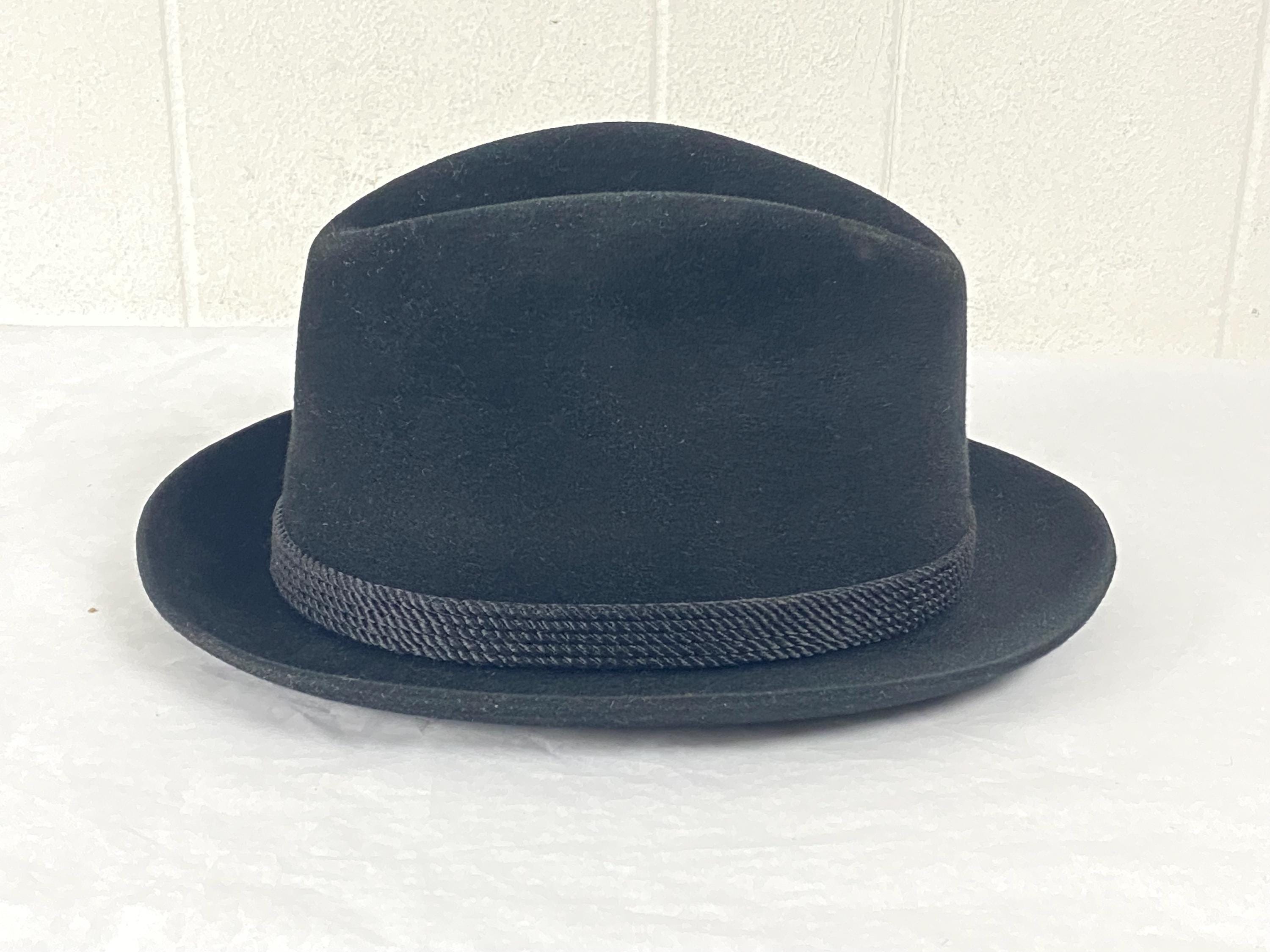 Vintage Hat, Size 7 1/4, Fits 7 3/8, Dobbs Fedora Hat, Fur Felt