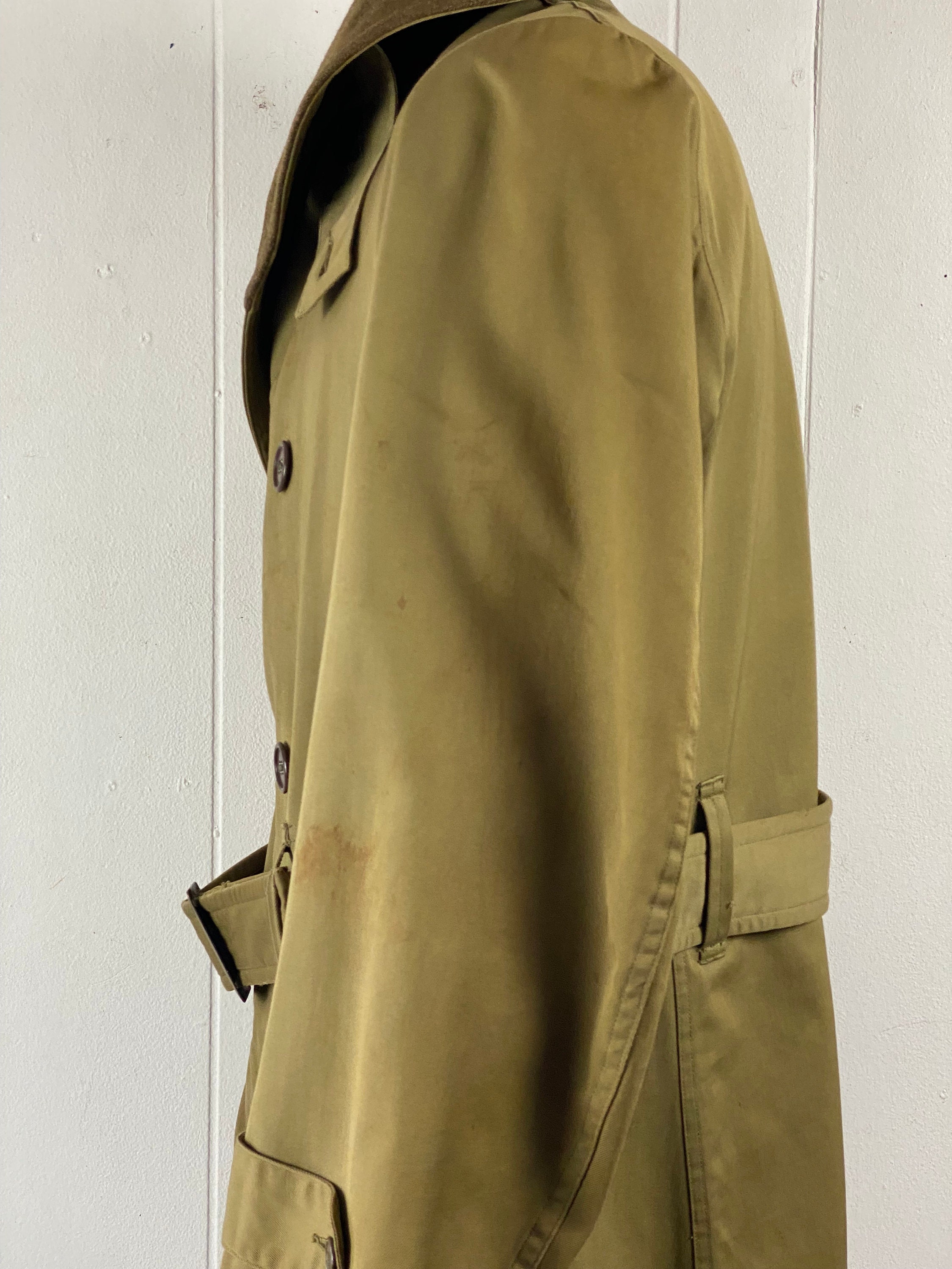 Vintage Coat, Size Medium, WWII Mackinaw Coat, 1940s Double