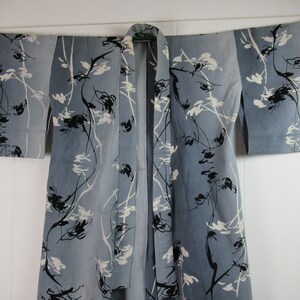 Vintage kimono, vintage robe, cotton kimono, 1950s robe, vintage clothing, size large