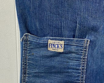 ヴィンテージエプロン、1950年代のエプロン、作業用エプロン、広告用