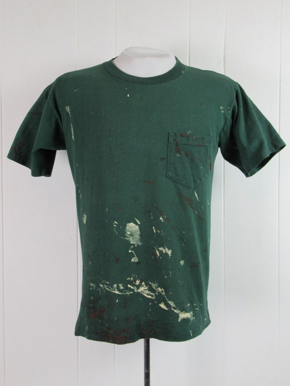 Vintage t shirt, painter's t shirt, pocket t shir… - image 3