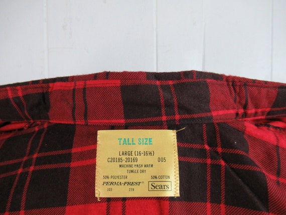 Vintage shirt, flannel shirt, 1960s shirt, plaid … - image 8