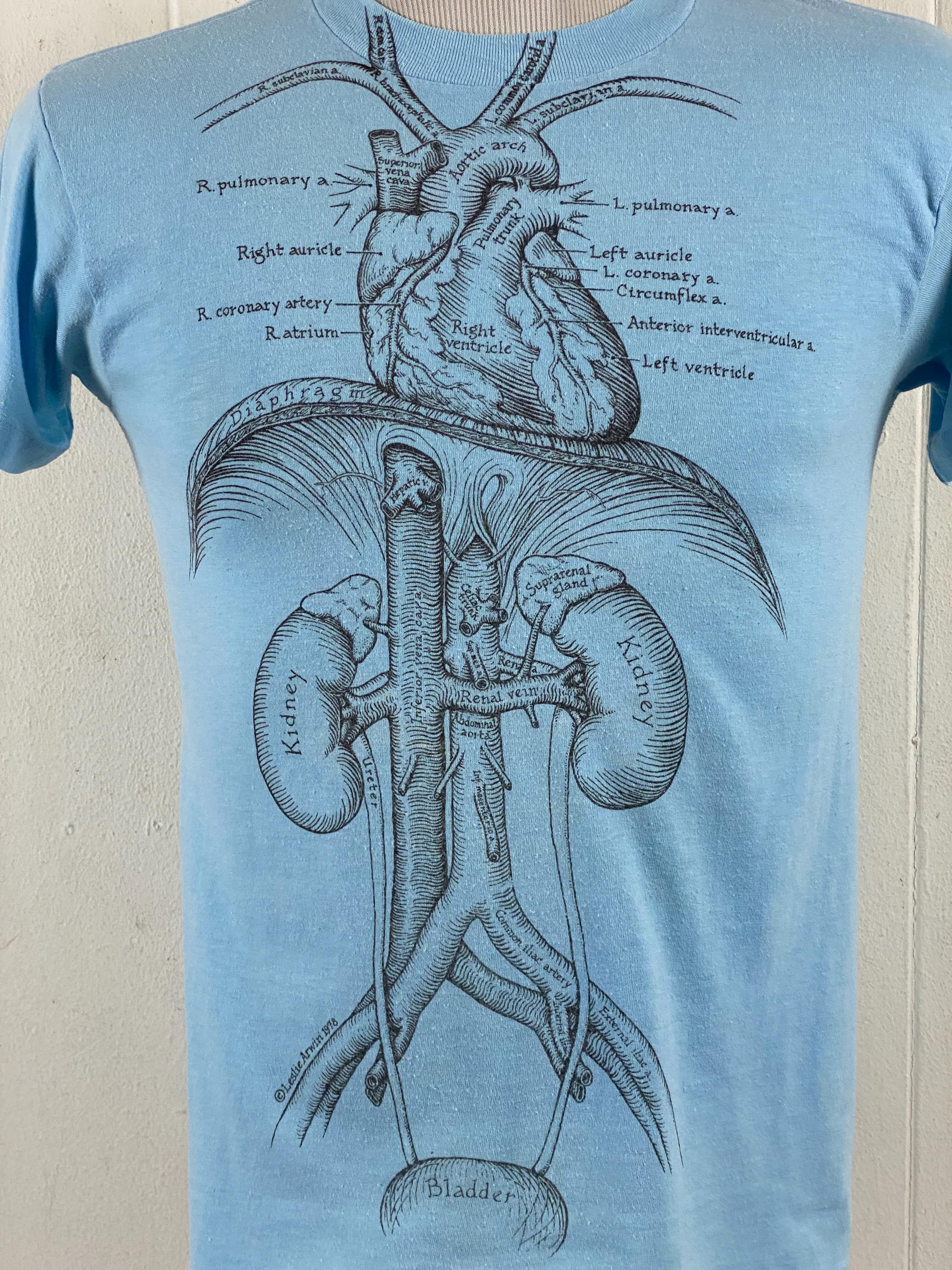 ヴィンテージTシャツ、ミディアムサイズ、解剖学Tシャツ、1970年代T 