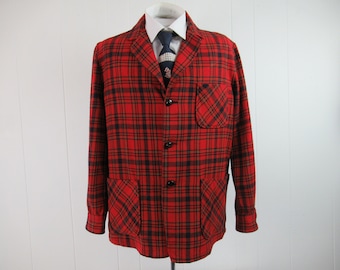 Chaqueta vintage, chaqueta de Pendleton, chaqueta a cuadros, chaqueta de la década de 1970, ropa vintage, tamaño mediano