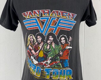Van Halen T Shirt, Size Medium, 1980 Tour T Shirt, 1980s Van Halen