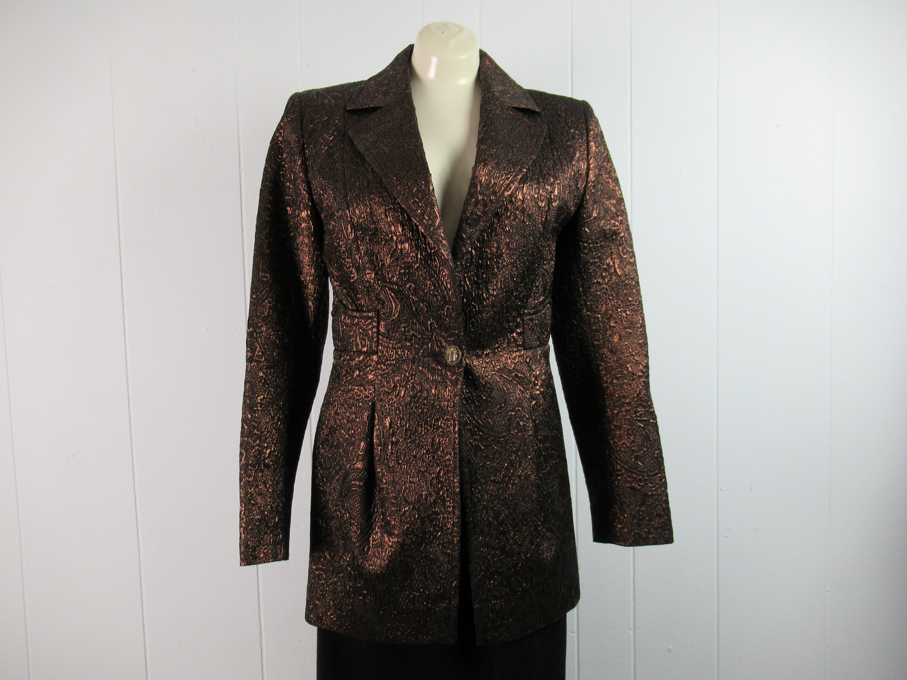 Christian Lacroix, Vintage jacket, Christian Lacroix jacket, metallic jacket, designer jacket, vintage clothing, size medium