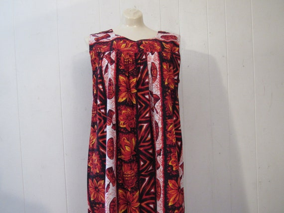 Vintage dress, 1950s dress, Hawaiian dress, cotton