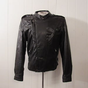 Vintage jacket, motorcycle jacket, leather jacket, 1980s jacket, rock and roll jacket, vintage clothing, 38