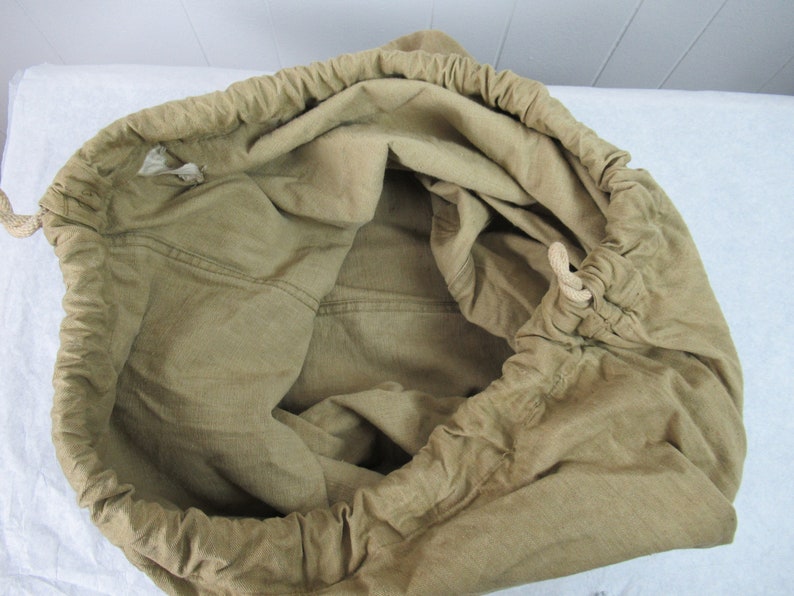Vintage bag, 1920s bag, khaki bag, U.S. Army bag, vintage duffel bag, military bag, vintage tote, vintage luggage image 8