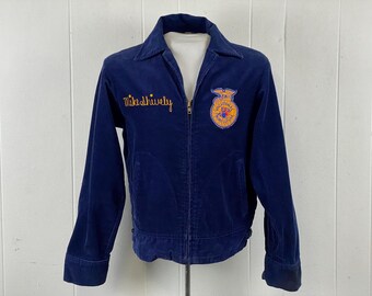 70s FFA Blue Corduroy Jacket - Etsy