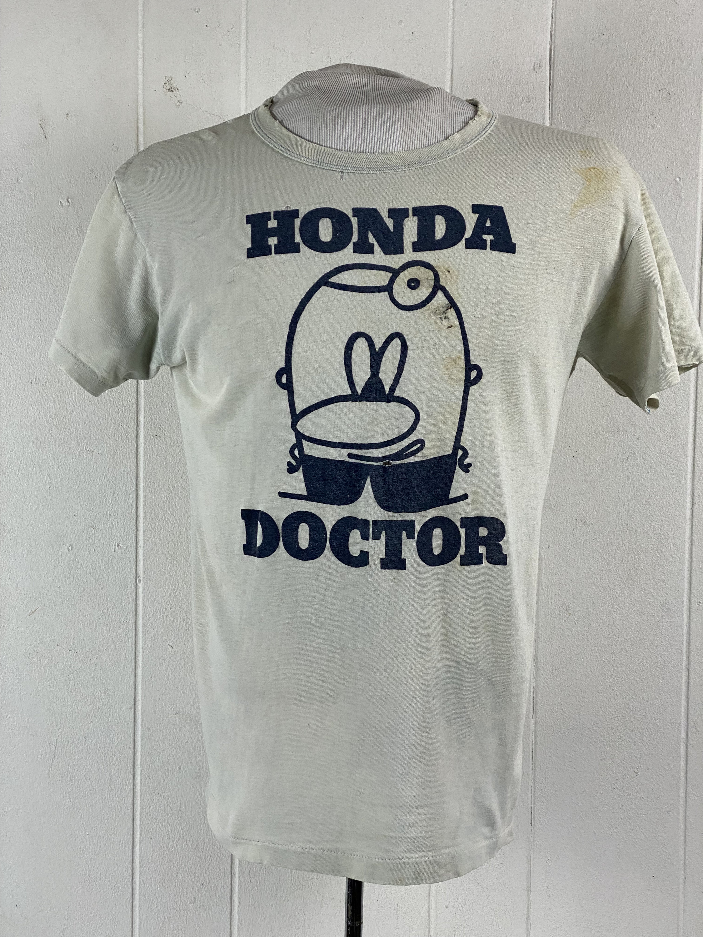 Vintage Honda Shirt Mens XL White Motocross Dirt Bike Metro