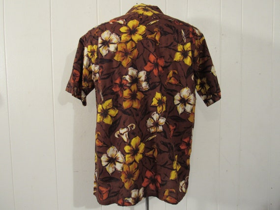 Vintage shirt, 1960s shirt, Hawaiian shirt, flora… - image 3