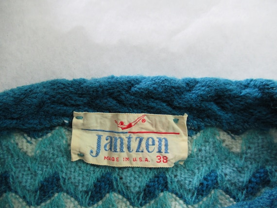 Vintage sweater, Jantzen sweater, blue sweater, s… - image 5