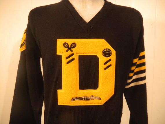 Vintage sweater, 1950s sweater, letter sweater, V