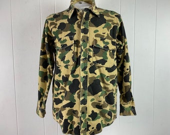 Large 70s Cotton Camouflage Chamois 
