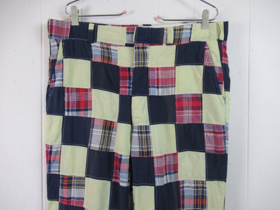 Vintage pants, Madras plaid pants, 1970s pants, p… - image 2