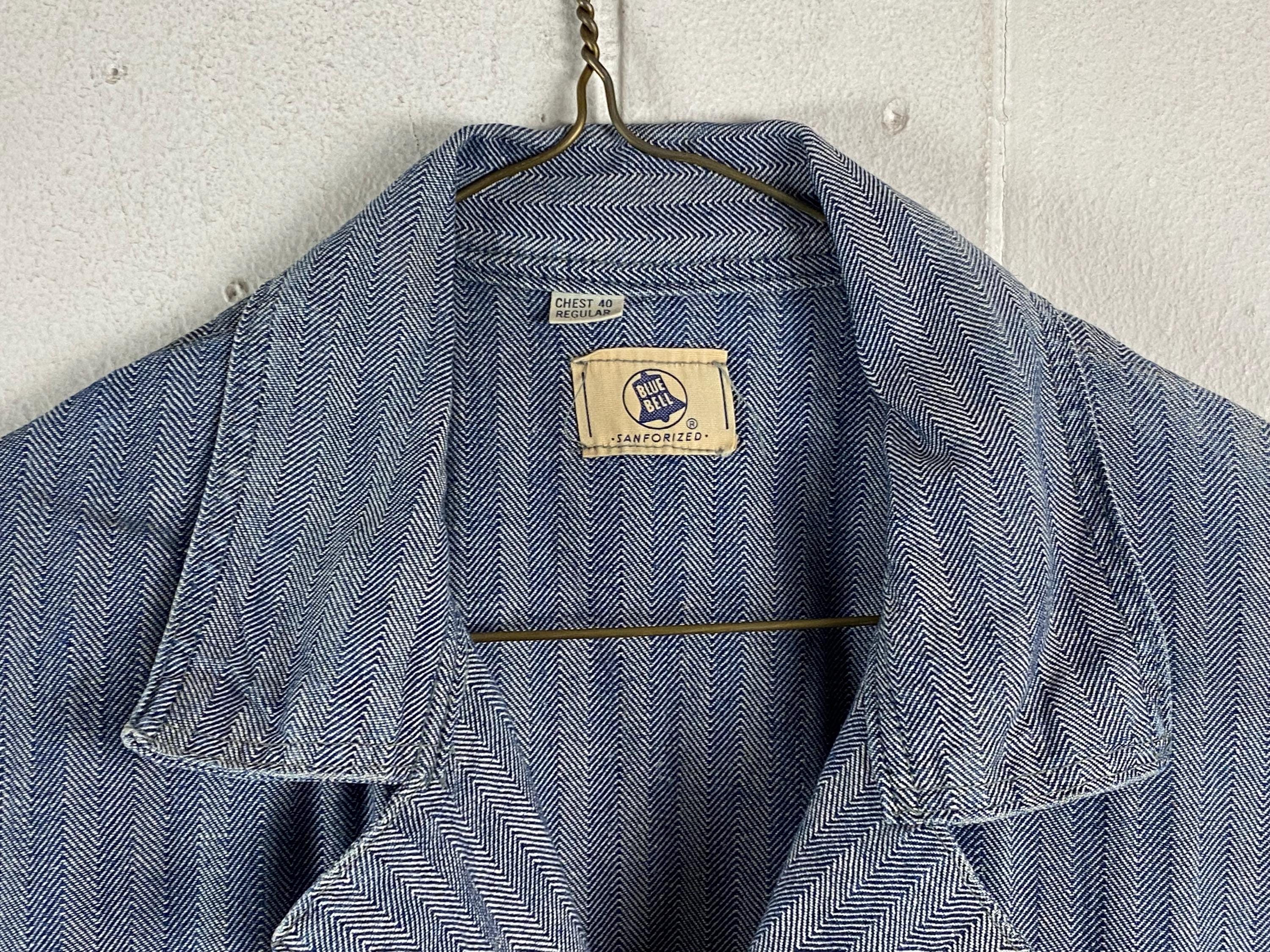 ジャケット・アウター 60s USA blue bell denim coveralls 40 Vintage 60s Wrangler Blue Bell Denim Farm Workwear Chore