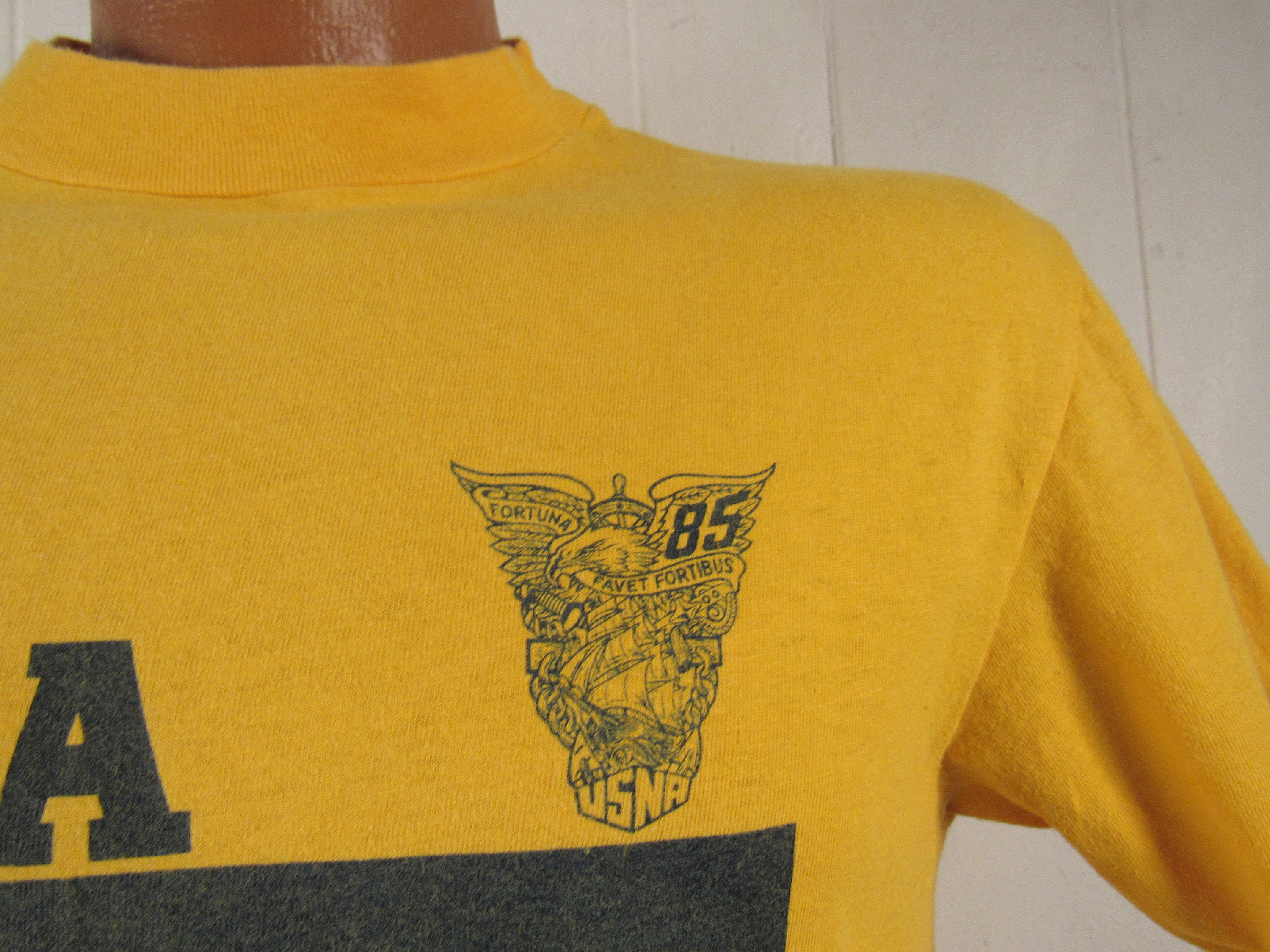 Vintage T Shirt, 1980s T Shirt, USNA T Shirt, Military T
