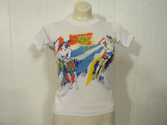 Vintage t shirt, 1980s t shirt, surfer t shirt, oc