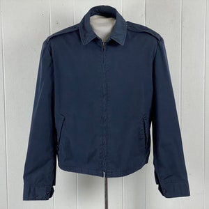 70s 80s USAF ミリタリージャケット アメリカ軍 40 vintage 80s Vintage Air Force Jacket, Dark Navy Blue Cropped