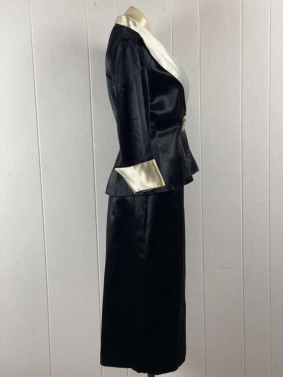 Vintage suit, size medium, 1940s suit, satin suit… - image 7