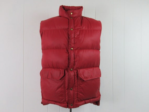 Vintage vest, vest coat, down filled vest, ski ves