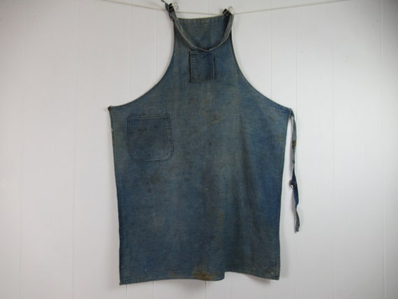 Vintage work apron, vintage workwear, work apron,