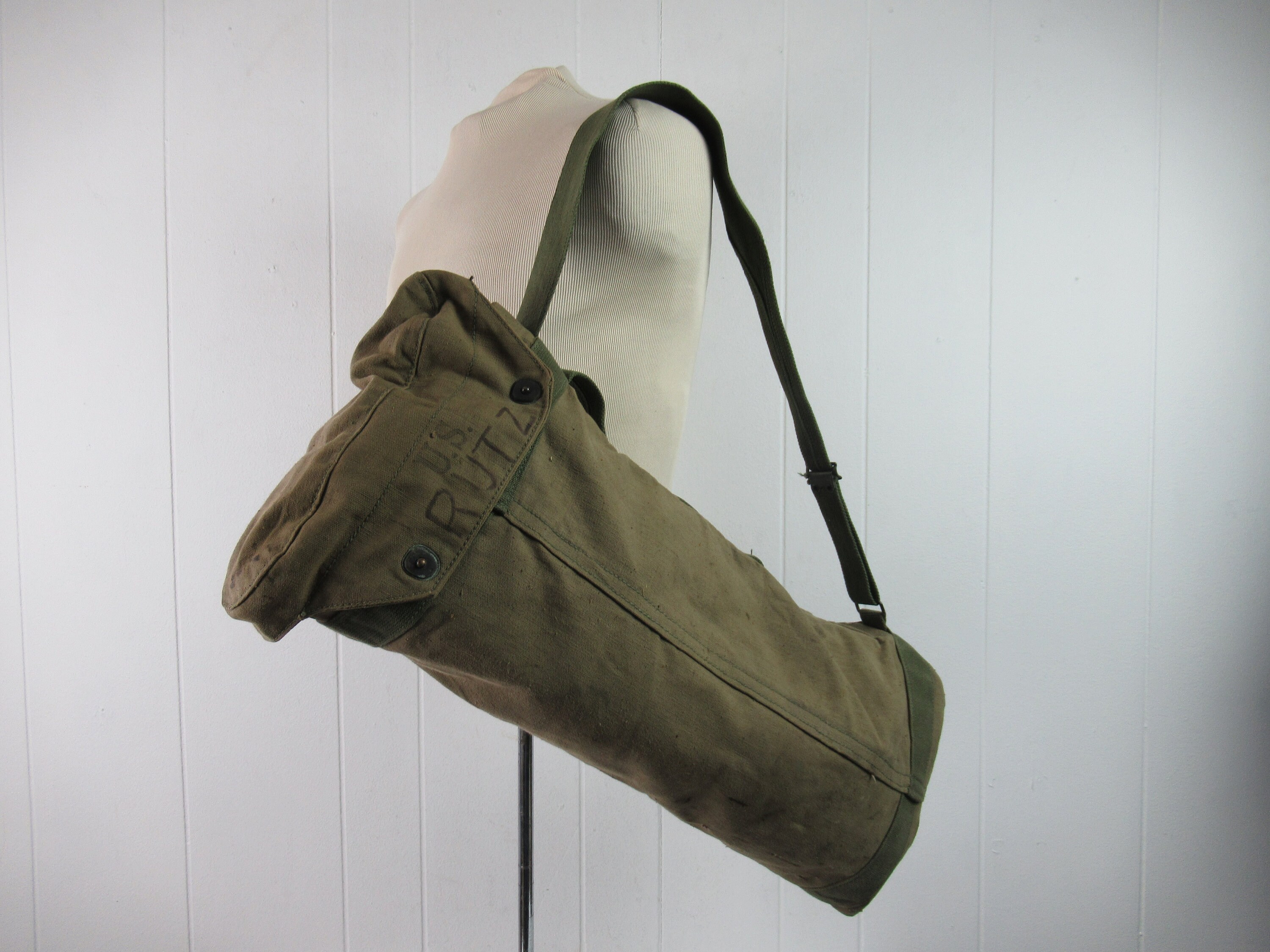 Vintage Bag 1940s Bag U.S. Army Bag 
